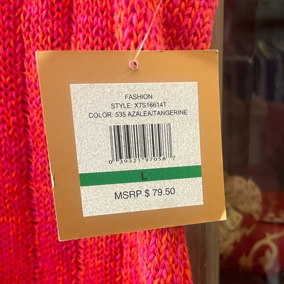 Ellen Tracy Textured sleeveless tank in Azalea/tangerine Size large - Picture 5 of 5